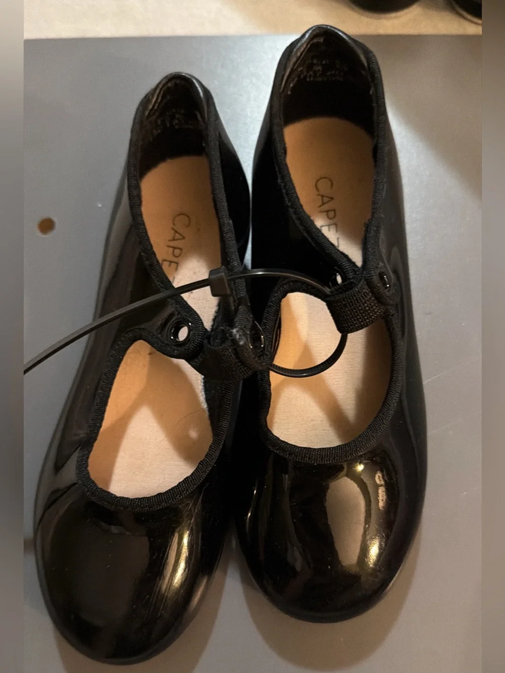 Capezio Girls Black Patent Mary Jane Tap 11.5